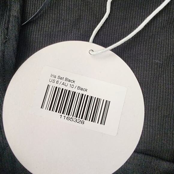 Princess Polly Iris set. Black. Matching Set. Good Stretch. Size 6. New - Picture 10 of 11